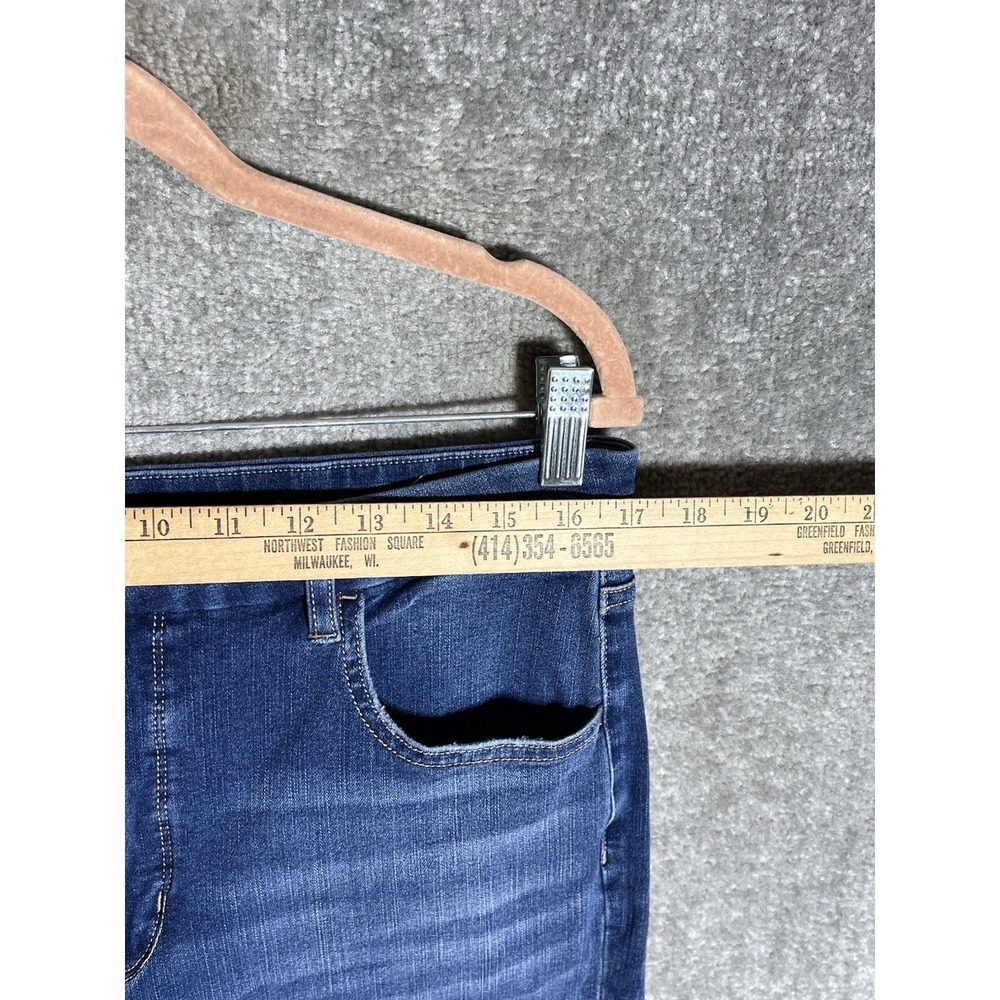 American Eagle Curvy Super Hi-Rise Jegging Dream Jeans Womens Size 14 Distressed - Picture 9 of 12